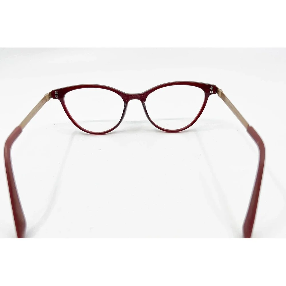 Eco Eyeglasses Womens Burgundy Cat Eye Biobased Ela 52-17-140